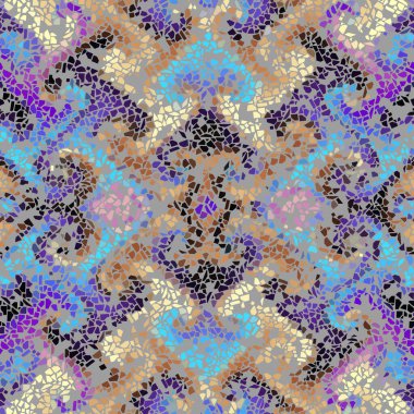 Kusursuz grunge mozaik sanat modeli. Soyut sanat arkaplanı... vektör resmi.