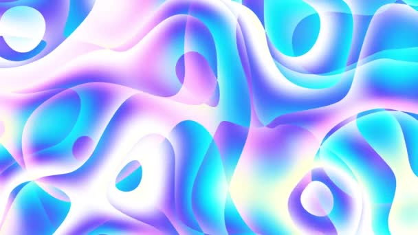 Абстрактное Петляющее Видео Бесшовный Абстрактный Синий Волнистый Психоделический Фон Воспроизведения — стоковое видео