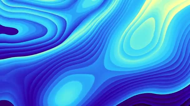 Abstract Looping Video Seamless Abstract Blue Wavy Psychedelic Background Loop — Stock video