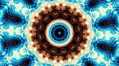 Transforming abstract mandala. 4k Seamless loop footage. Endless transforming circle.