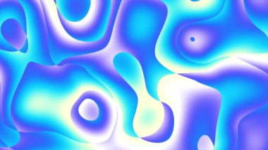 Abstract looping 4k video. Seamless abstract blue wavy psychedelic background for loop playback. Moving wavy surface.
