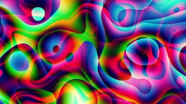 4k 'lık soyut döngü videosu. Döngü oynatmak için kusursuz soyut dalgalı psikedelik arkaplan. Dalgalı yüzey.