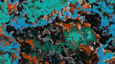 Soyut dalga döngüsü videosu. Grunge soyut hareket paslanmış arka plan. Döngü oynatma için pürüzsüz grunge arkaplanı.