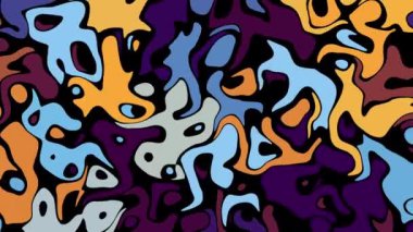 4k 'lık soyut döngü videosu. Döngü oynatmak için kusursuz soyut dalgalı psikedelik arkaplan. Dalgalı yüzey.