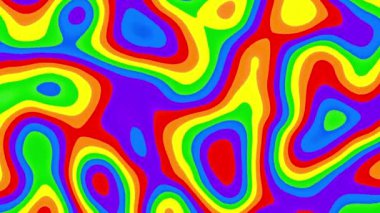 4k 'lık soyut döngü videosu. Döngü oynatmak için kusursuz soyut dalgalı psikedelik arkaplan. Dalgalı yüzey.