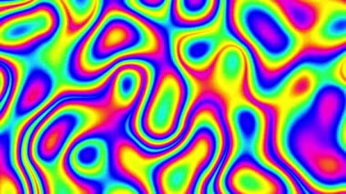 4k 'lık soyut döngü videosu. Döngü oynatmak için kusursuz soyut dalgalı psikedelik arkaplan. Dalgalı yüzey.