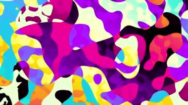 4k 'lık soyut döngü videosu. Döngü oynatmak için kusursuz soyut dalgalı psikedelik arkaplan. Dalgalı yüzey.