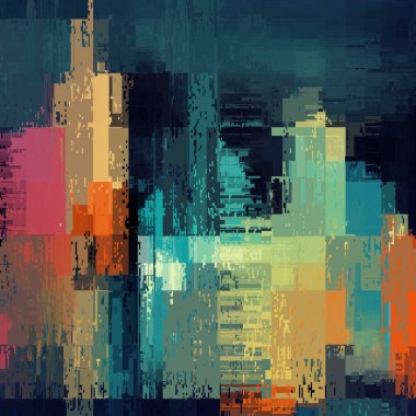 Abstract glitch datamoshing background. Grunge texture. Vector image.