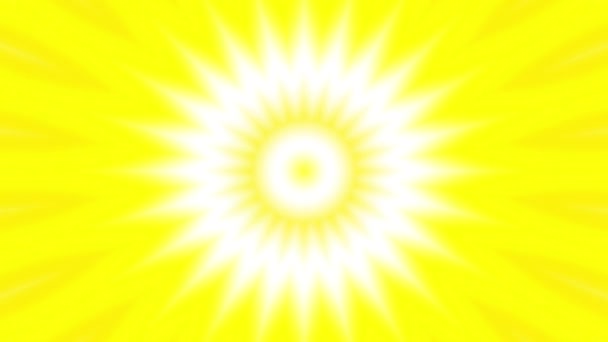 Transforming Abstract Mandala Seamless Loop Footage Endless Transforming Circle Yellow — Stock Video