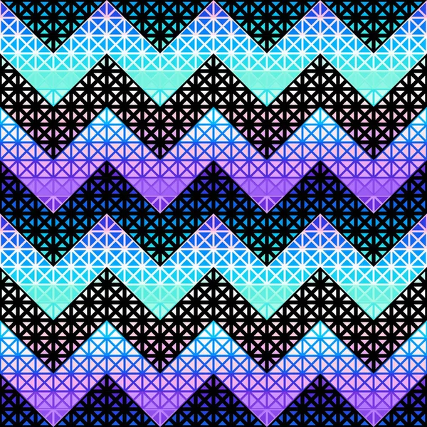 Seamless Geometric Pattern Triangles Aztec Style Abstract Chevron Ornament Sport — Vettoriale Stock