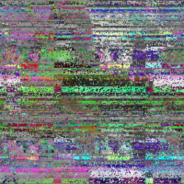 Vector Image Abstract Seamless Datamosh Glitch Pattern Random Small Pixels — Stok Vektör
