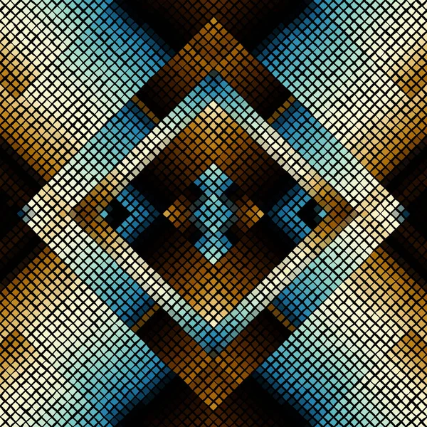 Бесшовный Образец Мозаики Мозаика Фон Искусства Векторное Изображение — стоковый вектор