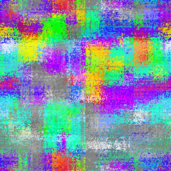 Vectorbeeld Abstract Naadloos Datamosh Glitch Patroon Met Willekeurige Kleine Pixels — Stockvector