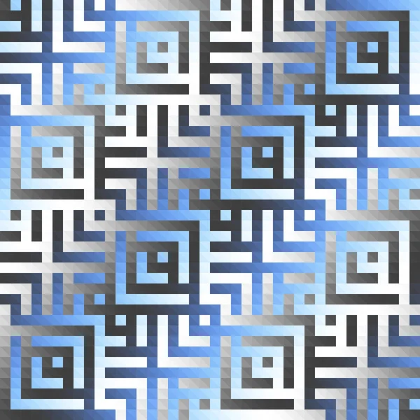 Abstraktes Nahtloses Geometrisches Ornamentmuster Geometrischer Polygonaler Effekt Gradientenornament Vektorbild — Stockvektor