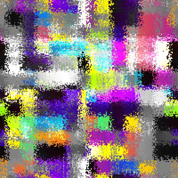 Vektorbild Abstraktes Nahtloses Datamosh Glitch Muster Mit Zufälligen Kleinen Pixeln — Stockvektor