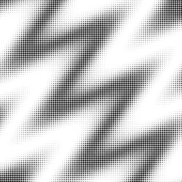 Monochrome Ondulé Dégradé Demi Ton Points Fond Modèle Pop Art — Image vectorielle