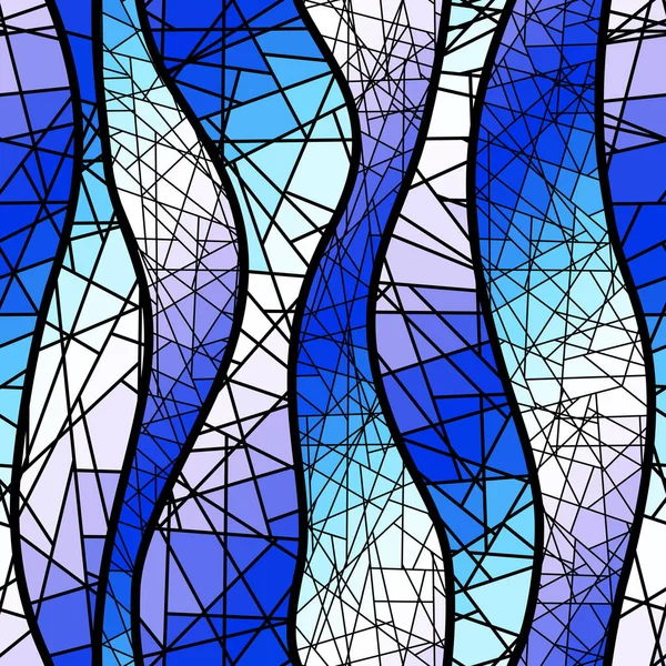 Seamless Mosaic Art Pattern Wavy Mosaic Art Background Vector Image — 图库矢量图片