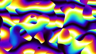 4k 'lık soyut döngü videosu. Döngü oynatmak için kusursuz soyut dalgalı psikedelik arkaplan. Dalgalı yüzey.