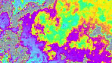 4k 'lık soyut döngü videosu. Döngü oynatmak için kusursuz, soyut, dalgalı, psikedelik arka plan. Dalgalı yüzey.