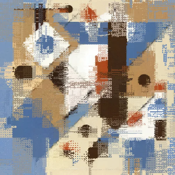 Abstract Seamless Pattern Imitation Grunge Glitch Texture Geometric Suprematism Image — Stock vektor