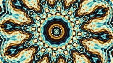 Transforming abstract mandala. 4k Seamless loop footage. Endless transforming circle.