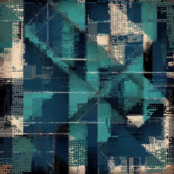 Abstract Seamless Pattern Imitation Grunge Glitch Texture Geometric Suprematism Image — Vector de stock