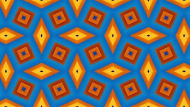 Hareket eden geometrik şekiller. Değişken renkli kareler. Kusursuz 4k döngü görüntüsü.