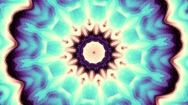 Transforming abstract mandala. 4k Seamless loop footage. Endless transforming circle.