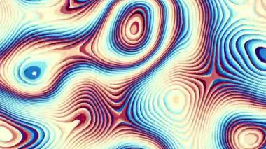 4k 'lık soyut döngü videosu. Döngü oynatmak için kusursuz soyut dalgalı psikedelik arkaplan. Dalgalı yüzey.