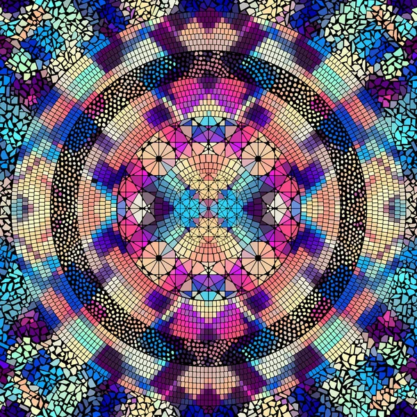 바다없는 모자이크 Abstract Mandala Background Vector Image — 스톡 벡터
