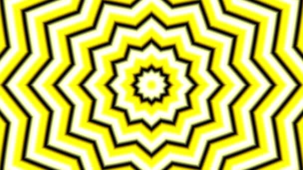 抽象的な曼荼羅を変形させる 4Kシームレスループ映像 無限の変換円 太陽の象徴 — ストック動画