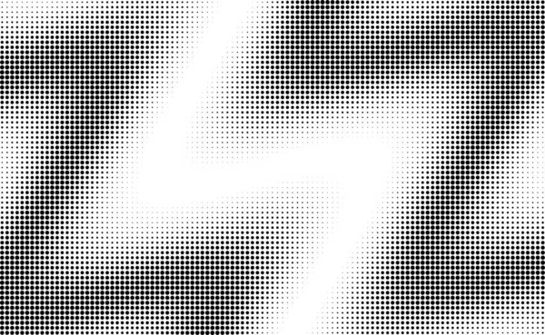 モノクロームの抽象的なグランジハーフトーンドットの背景 ポップアートのテンプレート テクスチャ 水平波だ ベクターイラスト — ストックベクタ