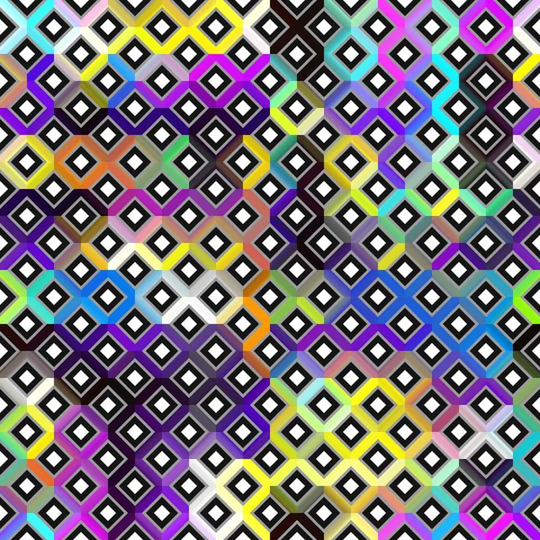 Abstraktes Nahtloses Geometrisches Muster Pixel Art Stil Vektorbild — Stockvektor