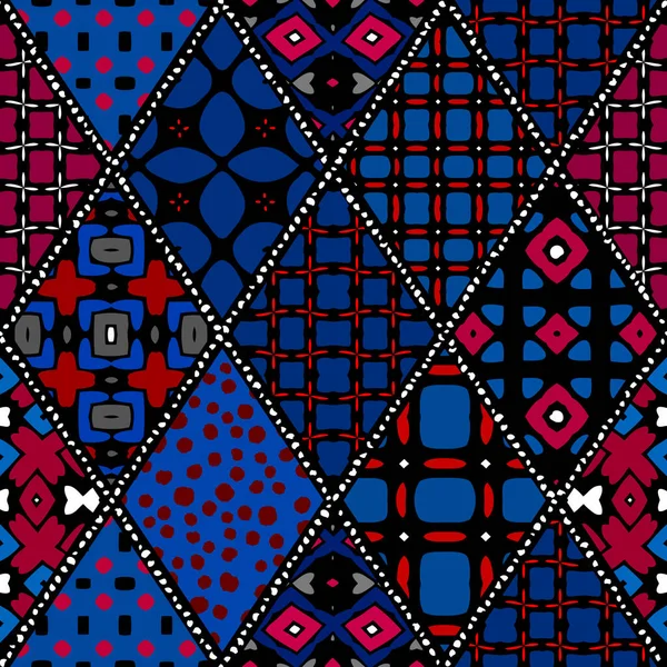 Бесшовный Рисунок Фона Абстрактная Этническая Племенная Модель Геометрический Лоскутный Стиль — стоковый вектор