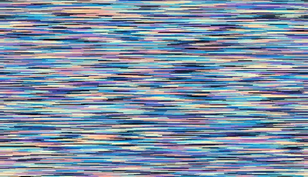 Pola Abstrak Dengan Peniruan Tekstur Glitch Artifak Latar Belakang Horizontal - Stok Vektor