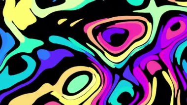 4k 'lık soyut döngü videosu. Döngü oynatmak için kusursuz soyut dalgalı psikedelik arkaplan. Dalgalı yüzey.