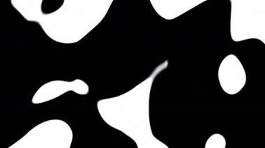 Hareket eden siyah ve beyaz geometrik şekiller. Siyah ve beyaz renkler karışıyor. Kusursuz 4k döngü görüntüsü.