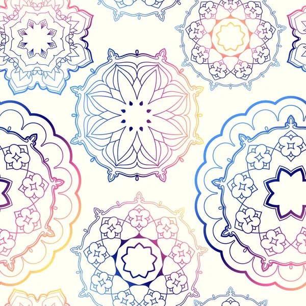 Seamless Background Pattern Abstract Mandala Ornament Vector Image — Stock Vector