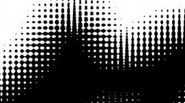 Hareket eden siyah ve beyaz geometrik şekiller. Siyah ve beyaz renkler karışıyor. Kusursuz 4k döngü görüntüsü.