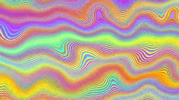 抽象循环4K视频 无缝隙的抽象波状迷幻背景音乐 用于循环播放 移动波浪形细线 — 图库视频影像