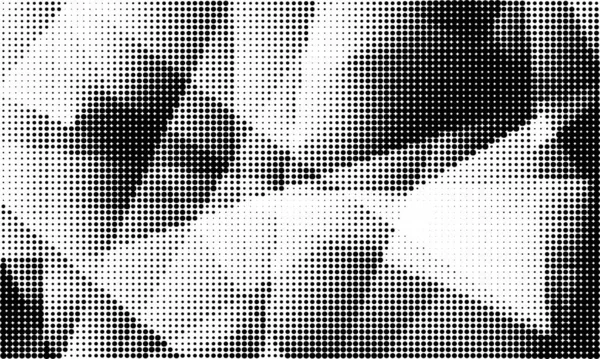 Monochrome Abstracte Grunge Halve Toon Stippen Achtergrond Pop Art Sjabloon — Stockvector