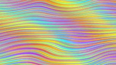 4k 'lık soyut döngü videosu. Döngü oynatmak için kusursuz soyut dalgalı psikedelik arkaplan. Dalgalı ince çizgiler.