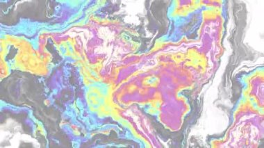 4k 'lık soyut döngü videosu. Döngü oynatmak için canlı mermer dalgalı psikedelik arka plan. Mermer yüzey hareket ediyor.
