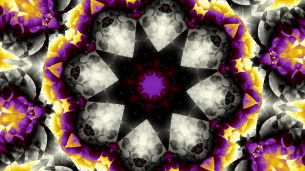 Transformando Mandala Abstracto Imágenes Loop Símbolo Sagrado — Vídeos de Stock