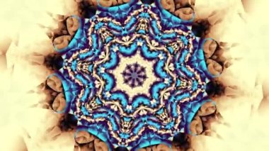 Soyut mandala dönüşümü. 4K döngü görüntüsü. Kutsal sembol.