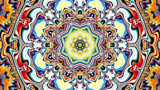 Transformando Mandala Abstracto Imágenes Loop Símbolo Sagrado — Vídeo de stock