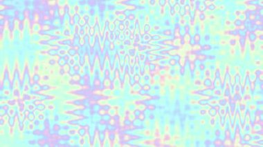 4k 'lık soyut döngü videosu. Döngü oynatmak için holografik kololar dalgalı psikedelik arkaplan. Dalgalı yüzey.