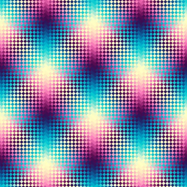 抽象的なシームレスパターン 対角再生パターン ムーアの重複効果 ベクトル画像 — ストックベクタ