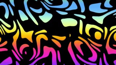 4k 'lık soyut döngü videosu. Döngü oynatmak için kusursuz soyut dalgalı psikedelik arkaplan. Dalgalı yüzey.