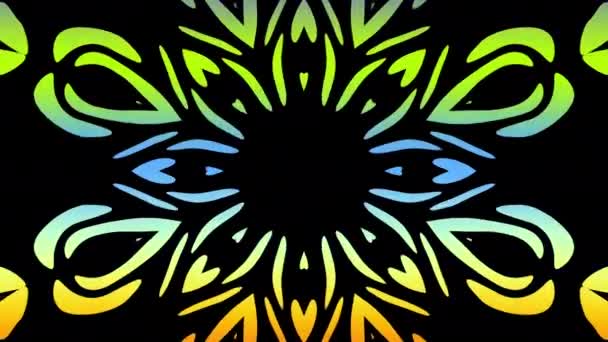 Abstraktes Mandala Verwandeln Loop Material Heiliges Symbol — Stockvideo